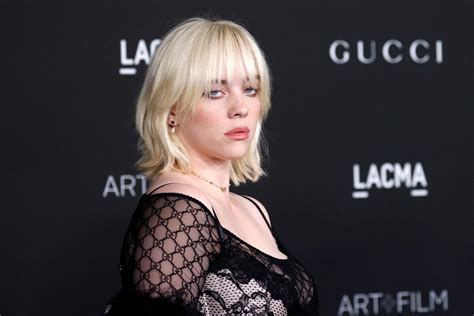 billie eilish in bra|Billie Eilish Steps Out in Lingerie, Reveals New Tattoo in Vogue